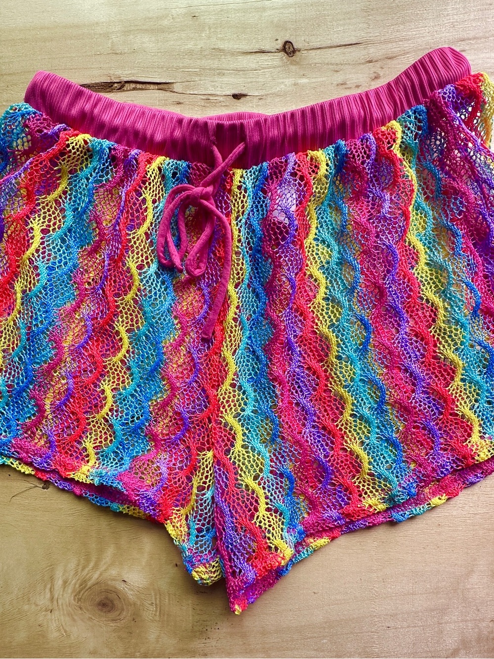 Rainbow Swim Cover-Up Shorts